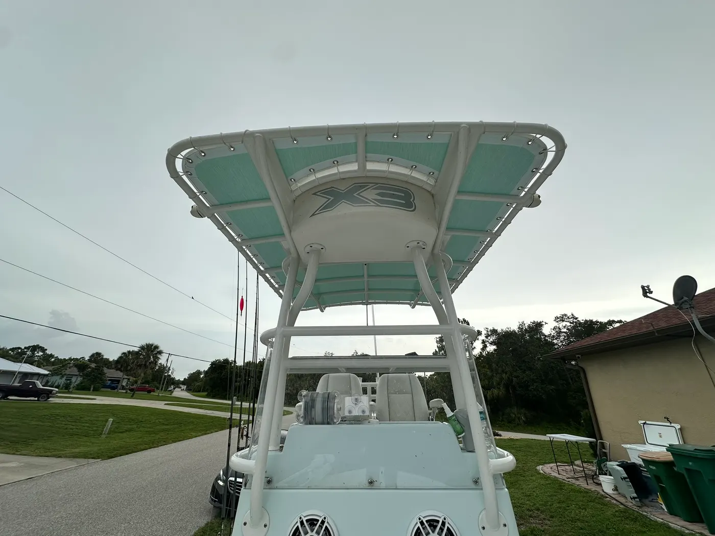 Custom custom boat cover and canvas by GVO Classic Upholstery in North Port, FL