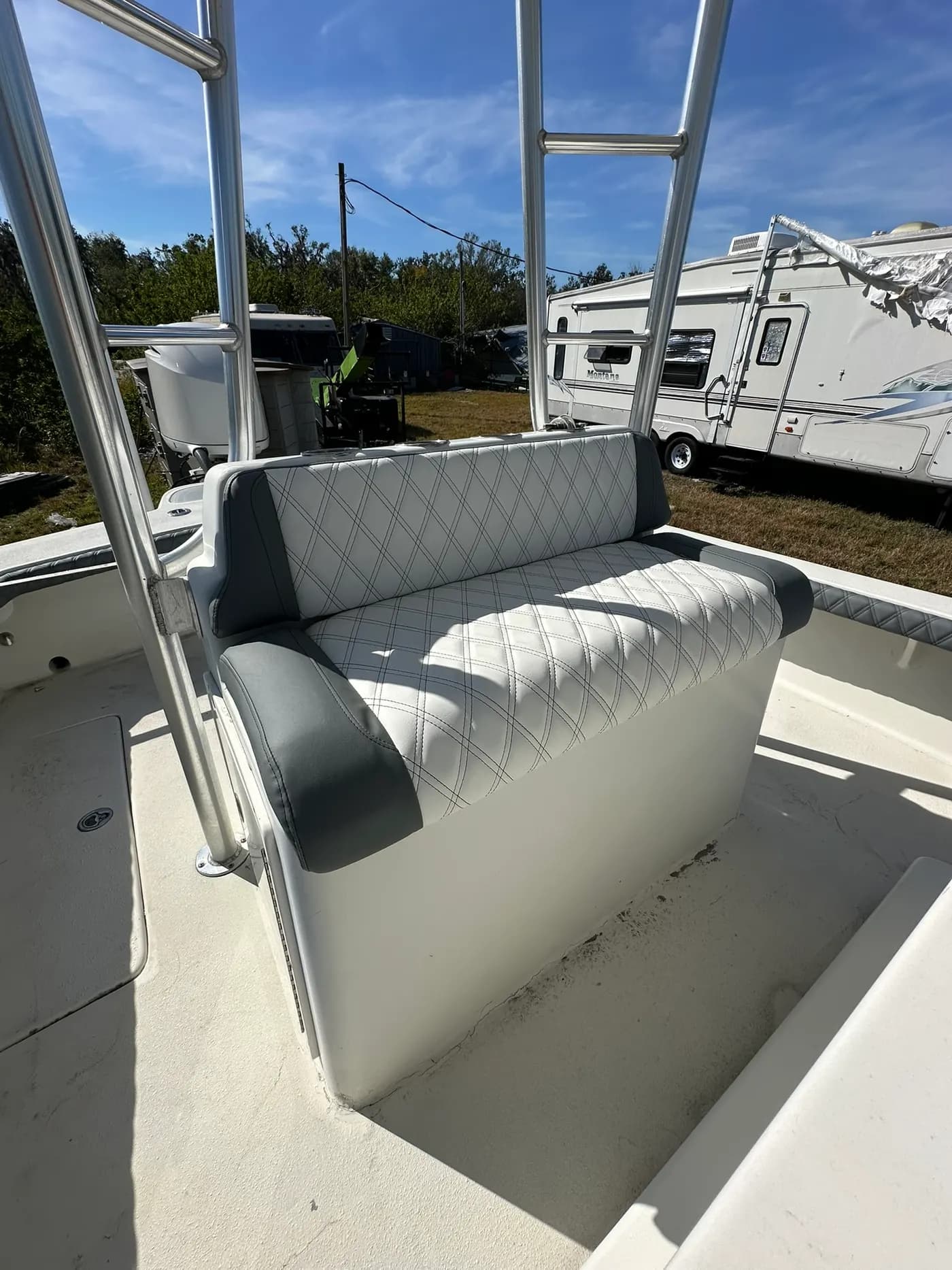 Custom marine upholstery by GVO Classic Upholstery in North Port, FL
