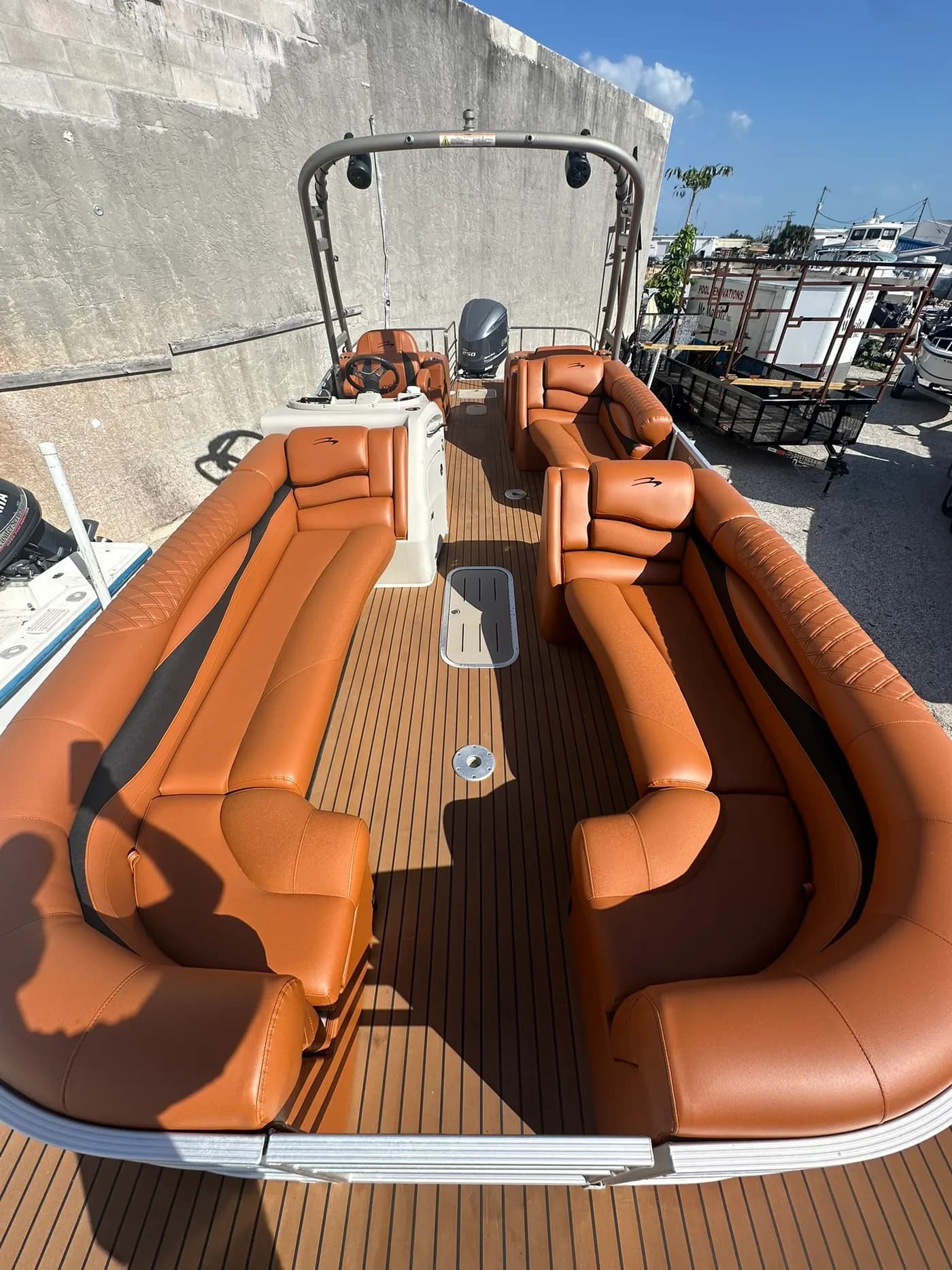 Custom marine upholstery by GVO Classic Upholstery in North Port, FL