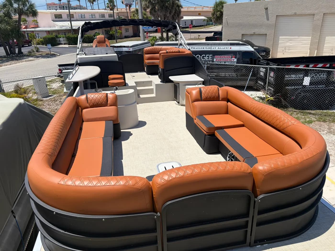 Custom marine upholstery by GVO Classic Upholstery in North Port, FL