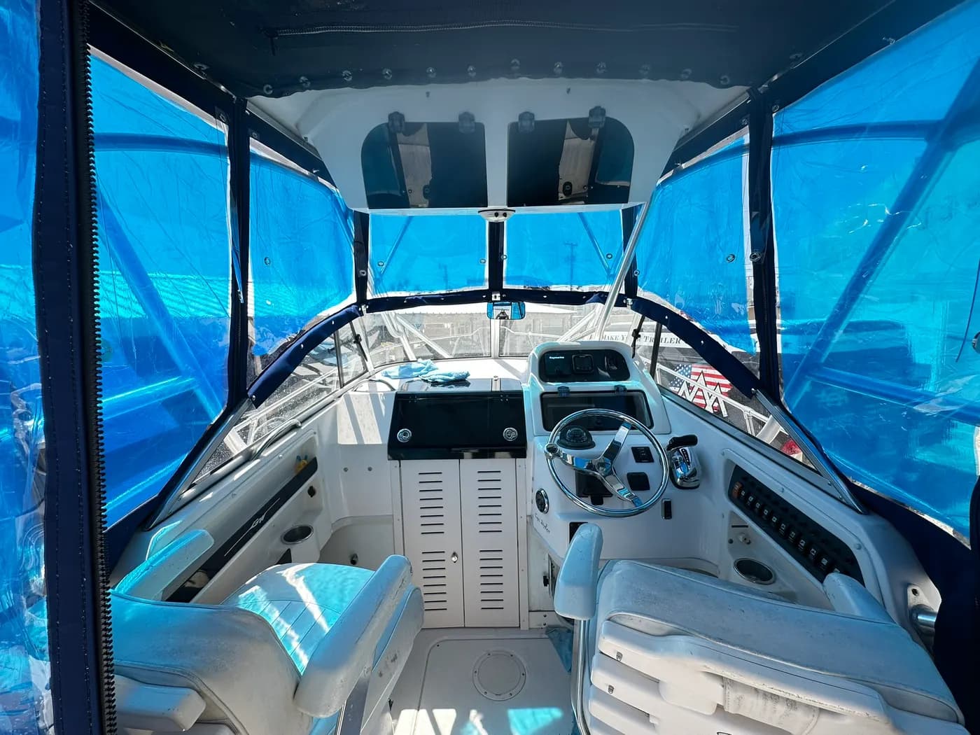 Custom custom boat cover and canvas by GVO Classic Upholstery in North Port, FL