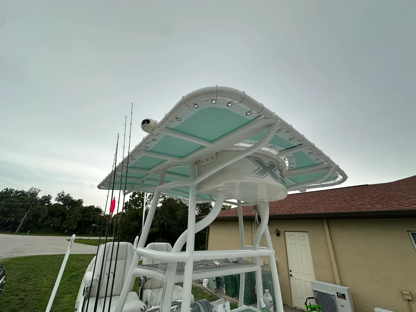 Custom custom boat cover and canvas by GVO Classic Upholstery in North Port, FL