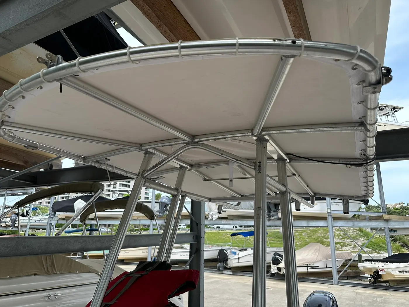 Custom custom boat cover and canvas by GVO Classic Upholstery in North Port, FL