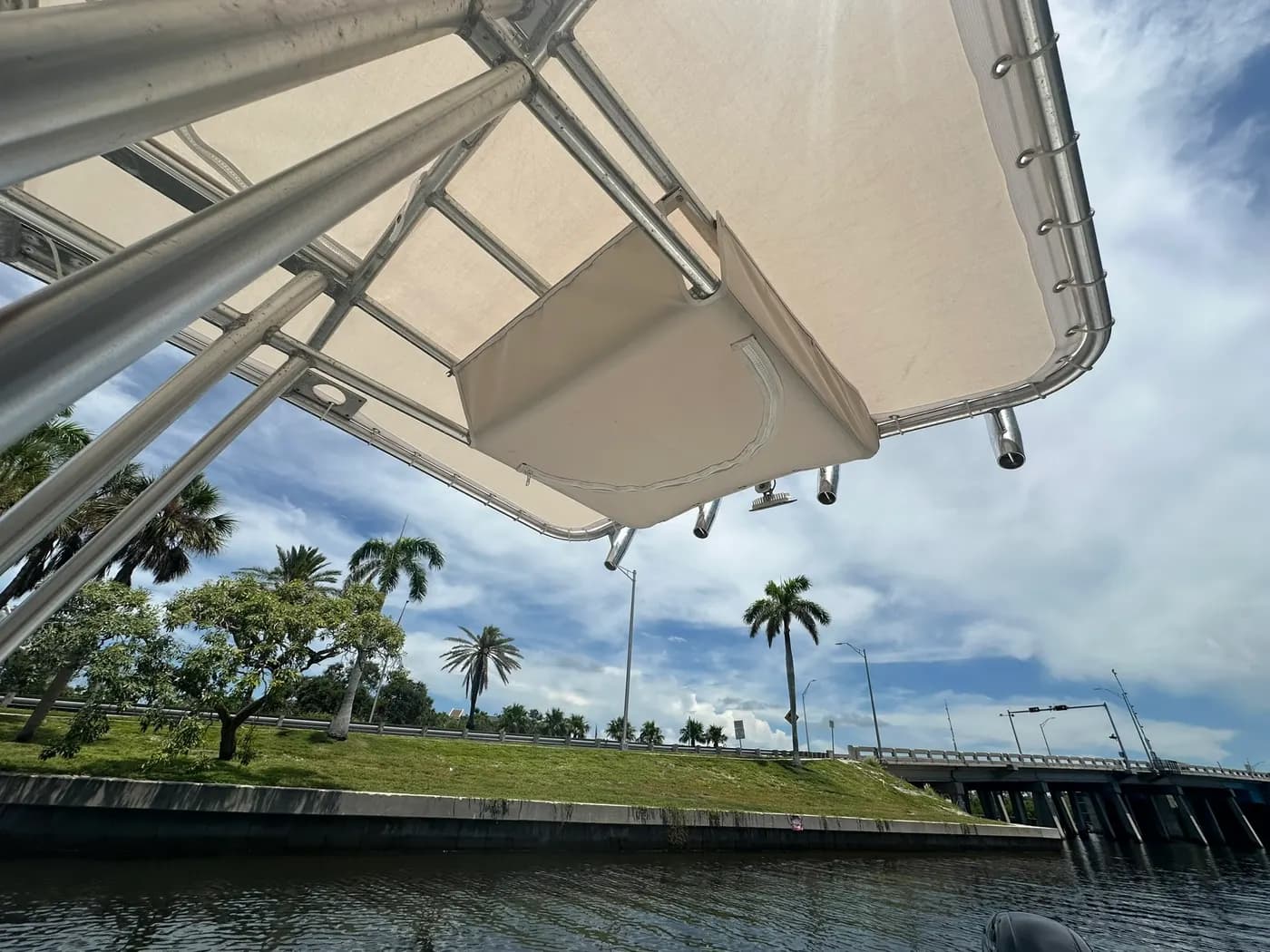 Custom custom boat cover and canvas by GVO Classic Upholstery in North Port, FL