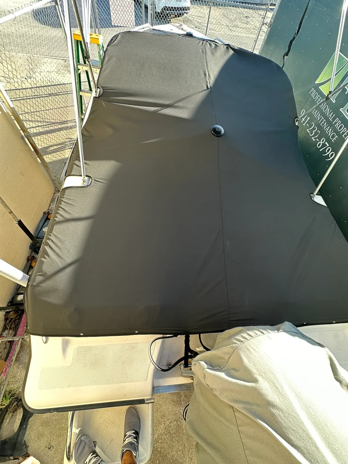 Custom custom boat cover and canvas by GVO Classic Upholstery in North Port, FL