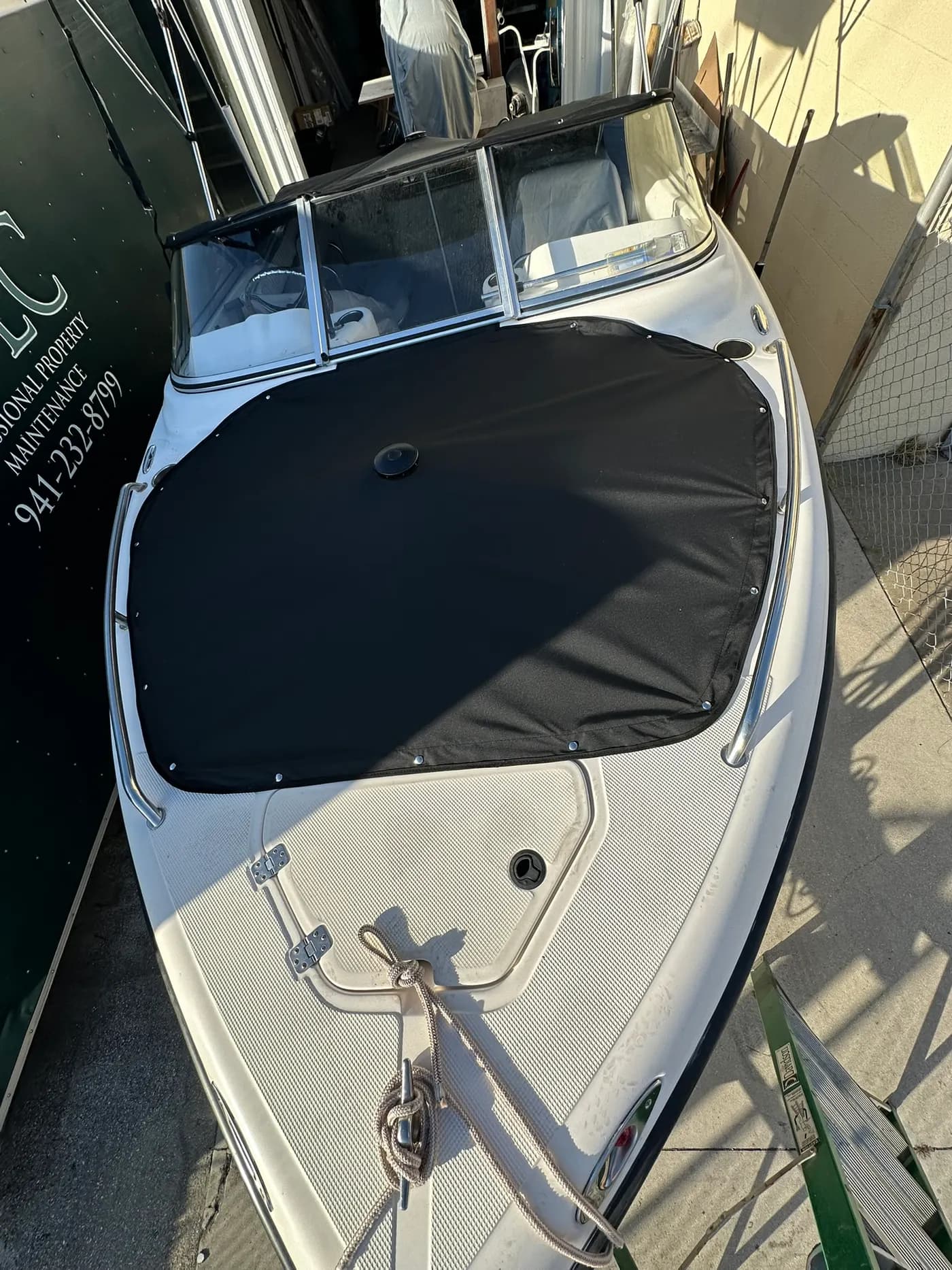 Custom custom boat cover and canvas by GVO Classic Upholstery in North Port, FL