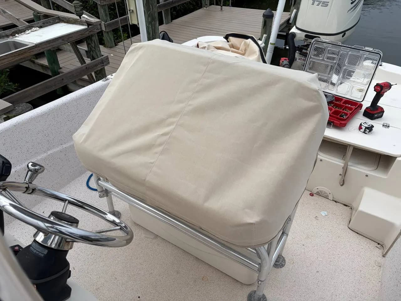 Custom custom boat cover and canvas by GVO Classic Upholstery in North Port, FL