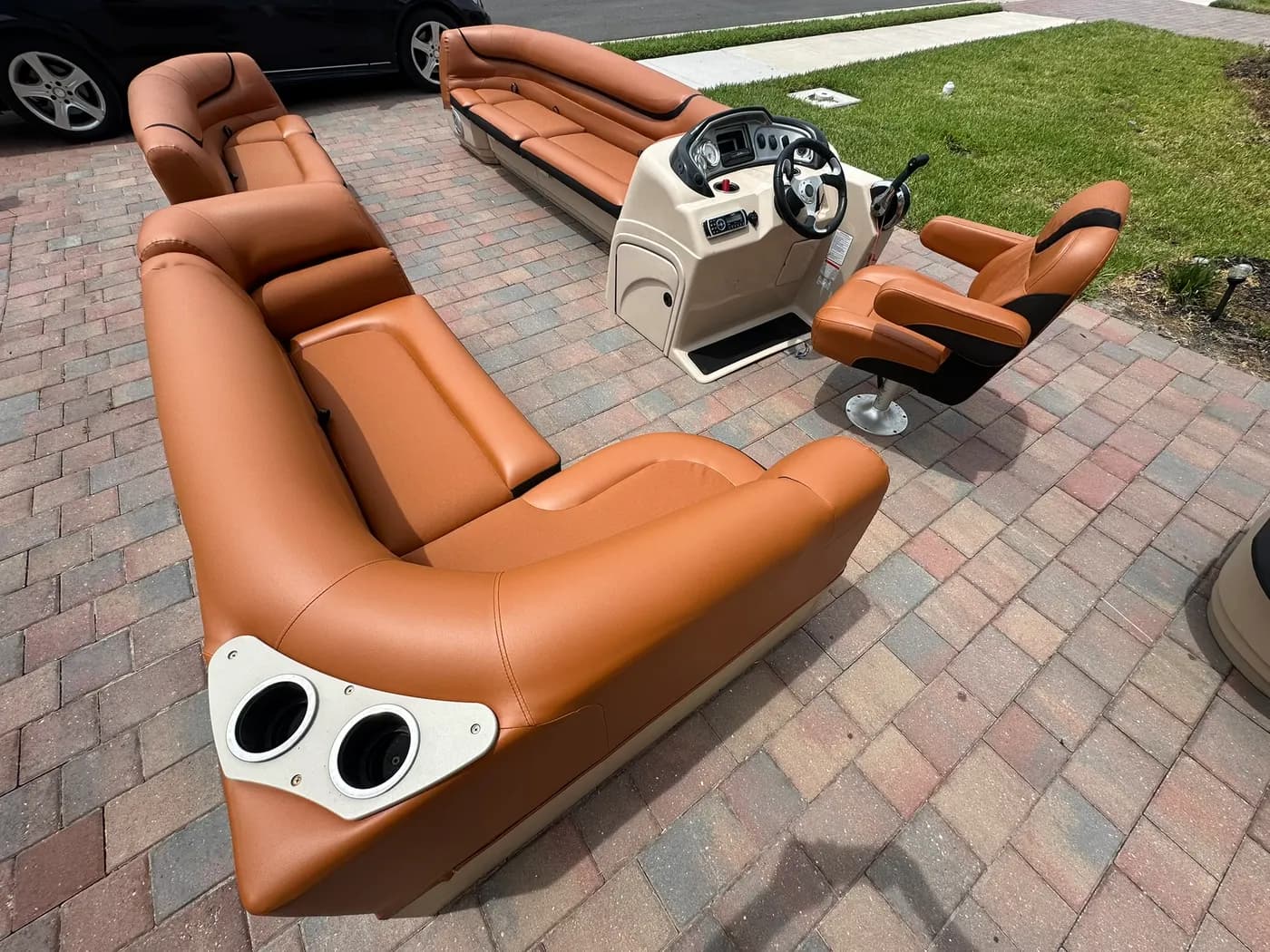 Custom marine upholstery by GVO Classic Upholstery in North Port, FL