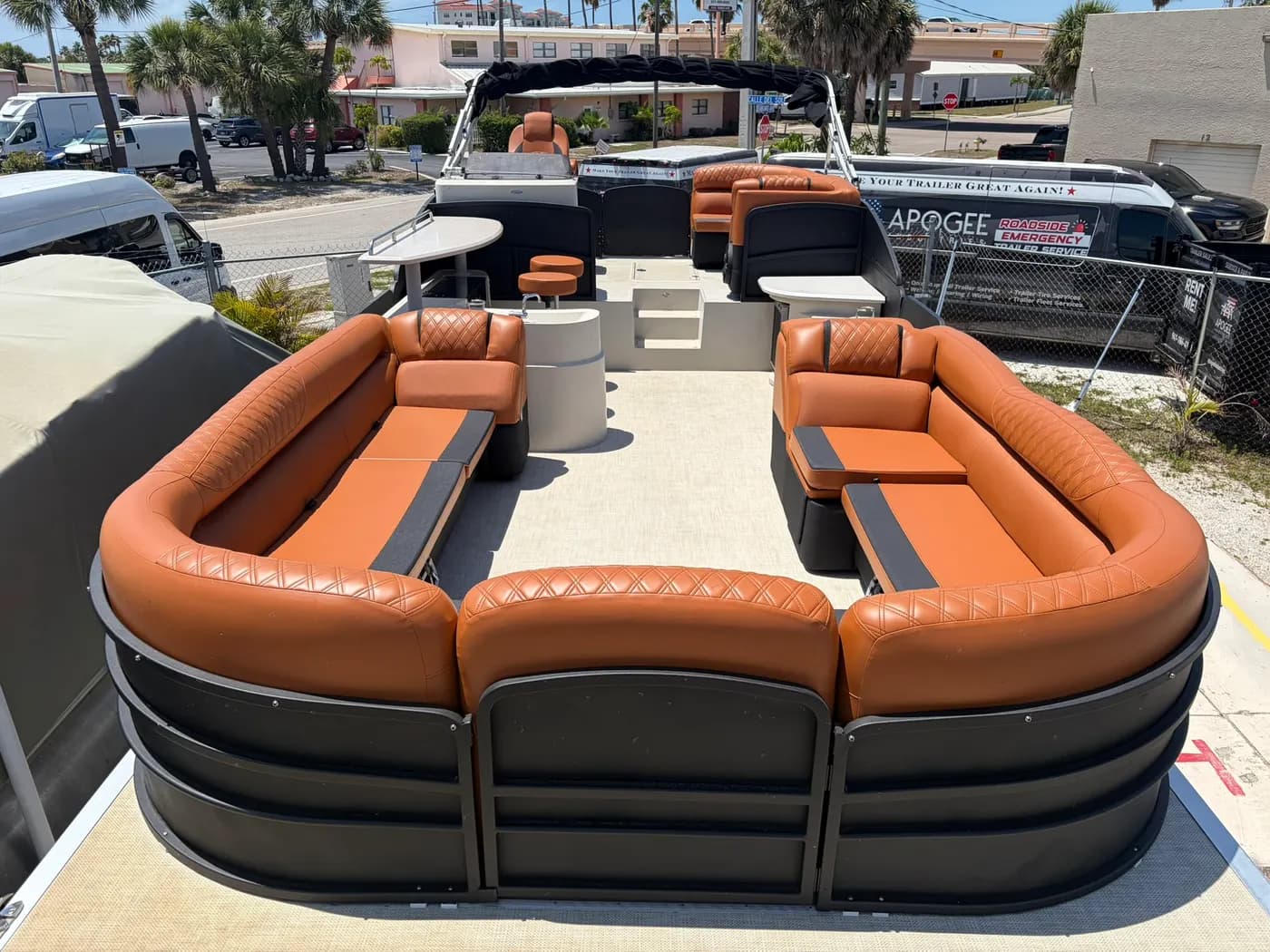 Custom marine upholstery by GVO Classic Upholstery in North Port, FL